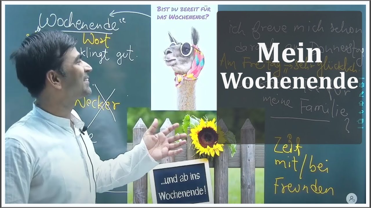 Mein Wochenende  Sprächthema  for A2  B1  B2  C1  Stammtisch Deutsch  German Talk