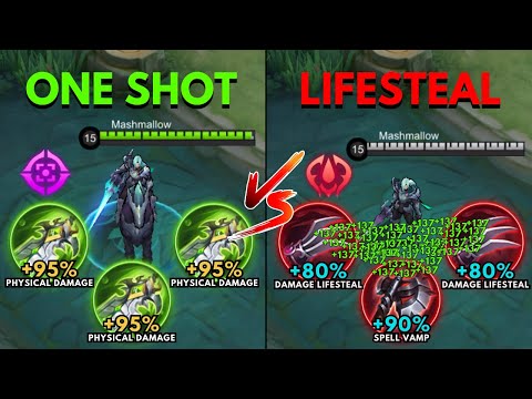 Leomord One Shot Build vs Leomord Lifesteal Build