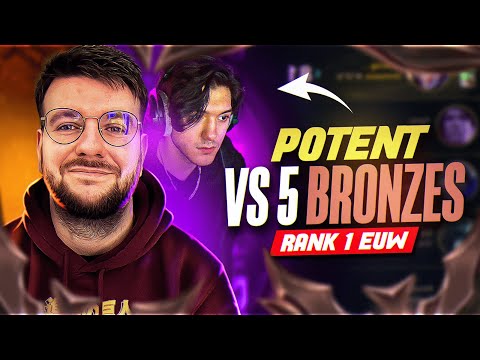 POTENT AGAINST 5 BRONZES! TRIPLE PENTAKILL?! (Challenger 1877 LP, RANK 1 EUW)