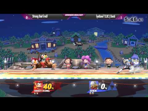 Shockwave 15 Smash 4 - Strong Bad (Diddy) vs TLOC Denti (Diddy, Sheik) - Winners Bracket