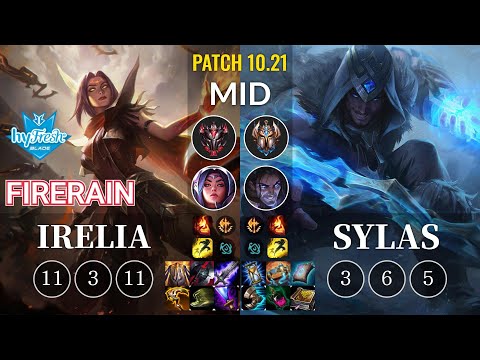 hyF FireRain Irelia vs Sylas Mid - KR Patch 10.21