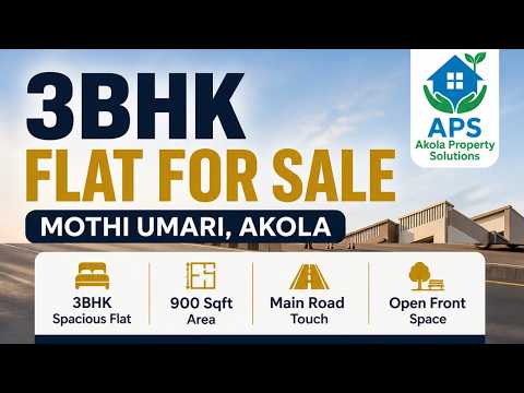 3 BHK 900 Sq.ft. Apartment for Sale in Umri Pragane Balapur, Akola
