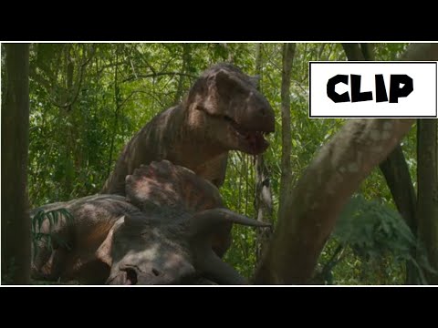 T-Rex hunts down a Triceratops | Prehistoric Planet.