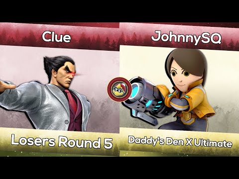 Clue (Kazuya) vs. JohnnySQ (Mii Gunner) | Daddy's Den X Ultimate | Smash Ultimate LR5
