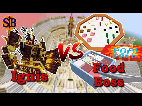 Ignis (L_Ender 's Cataclysm) vs Food Boss | Minecraft Mob Battle