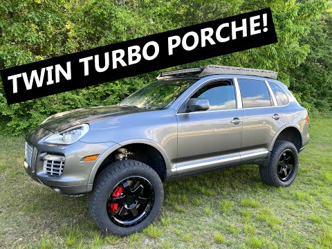 2009 Porche Cayenne turbo s lifted with Eurowise upper arms and roof rack!