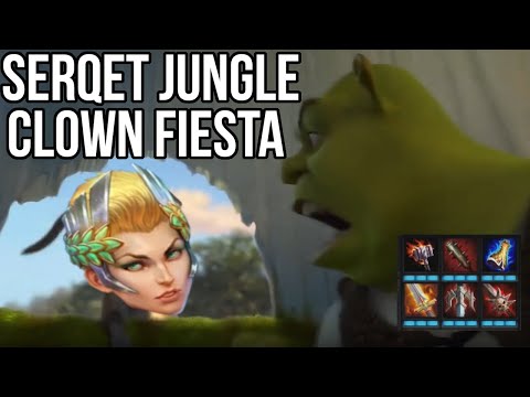 Could You Not Fight... FOR 5 MINUTES??? - How to Carry a Clown Fiesta - Serqet Jungle (Smite Ranked)
