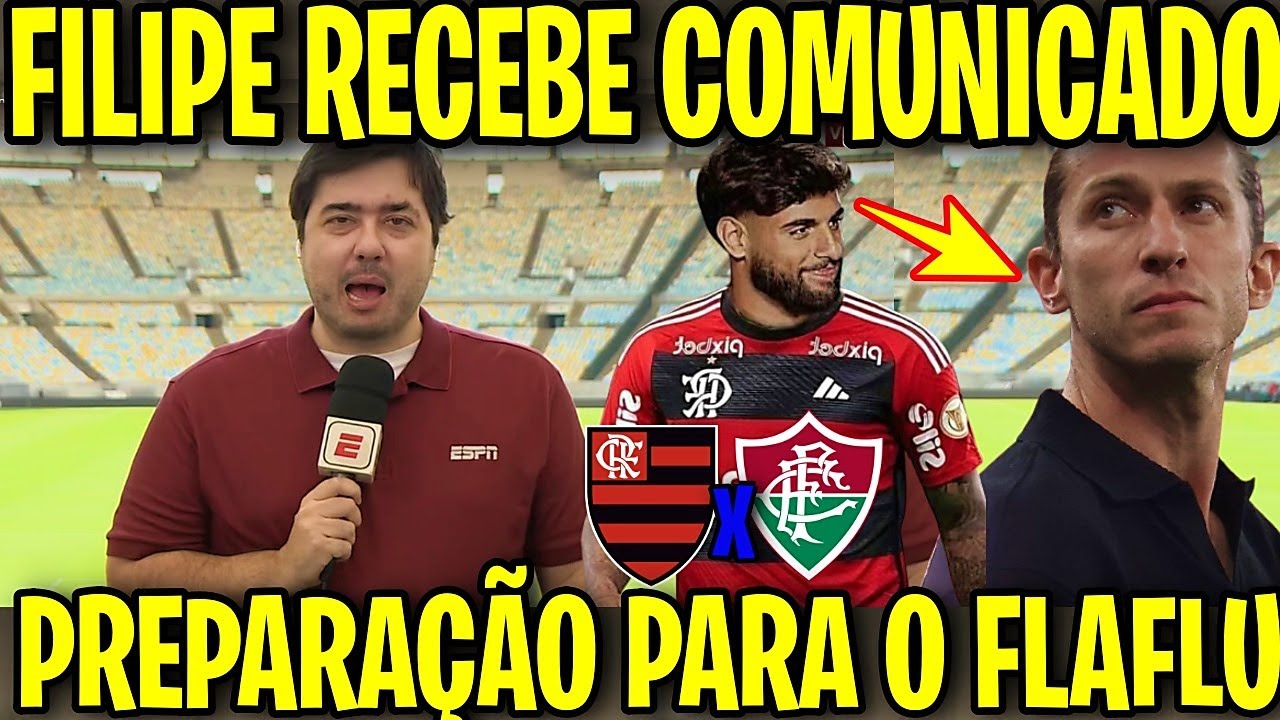 OLHA ISSO! FILIPE LUIS RECEBE COMUNICADO E VAI CONTAR .... ANTES DO FLAFLU X FLAMENGO X FLUMINENSE
