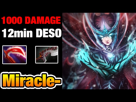 Miracle- Dota 2 [Phantom Assassin] 1000 Crit Damage at 20 Minutes WTF