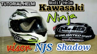 Download lagu Modifikasi Helm Kawasaki Ninja memakai Visor NJS Shadow mp3
