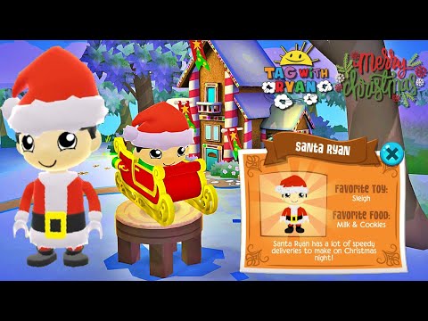 Tag with Ryan Christmas Update - Santa Ryan New Character Unlocked and Fully Upgraded - All Costumes