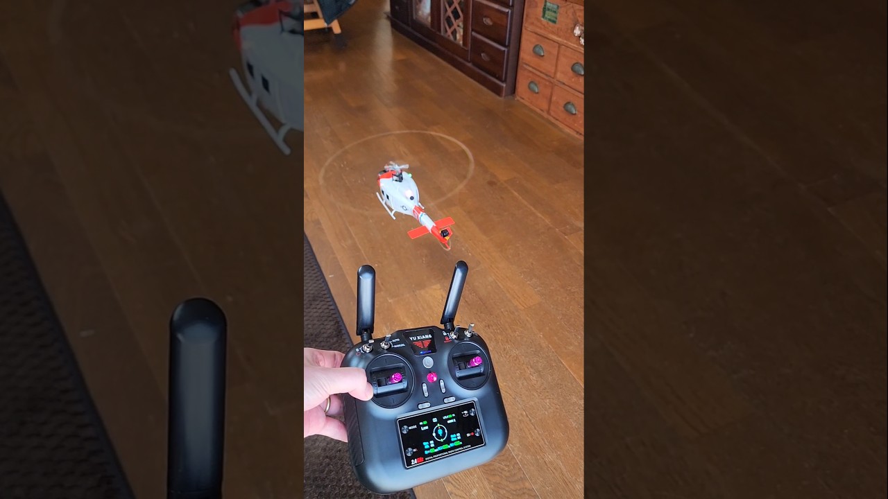 YUXIANG F07S UH-1 Huey 1/34 Scale RC Helicopter in door hovering #rc #helicopter #amazon