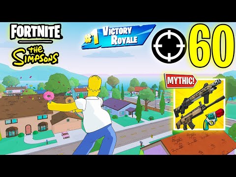 60 Elimination Solo Vs Squad Gameplay Wins (NEW! Fortnite Simpsons PS4 Controller)