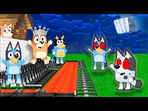 Ultimate Bluey Showdown: Queen Bingo's Safe House vs Evil Bluey & Muffin in Minecraft!