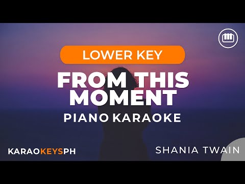 From This Moment - Shania Twain (Lower Key - Piano Karaoke)