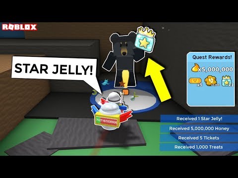 Playing With Sdmittens Top Leaderboard Bee Swarm Simulator - black bear gave me a free gifted jelly after i did this roblox bee swarm simulator