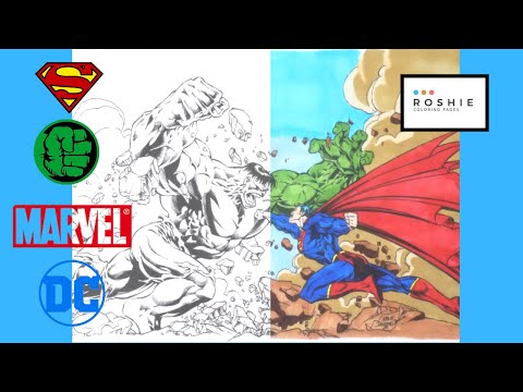 Coloring Hulk vs Superman | How To Color | Marvel | DC