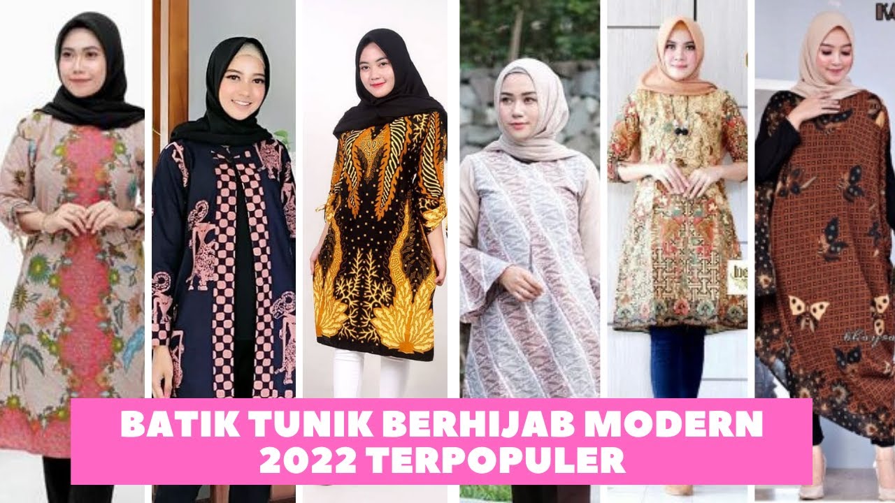 Batik Tunik Berhijab Modern 2022 Terpopuler