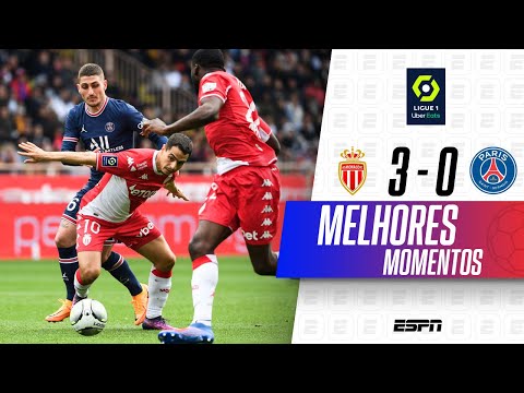 Gols e lances de Monaco x PSG