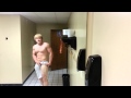 17 year-old bodybuilder flexing and posing