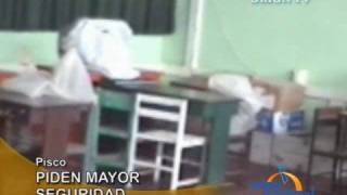 preview picture of video 'Por segunda vez roban colegio José Carlos Mariátegui, en Pisco'