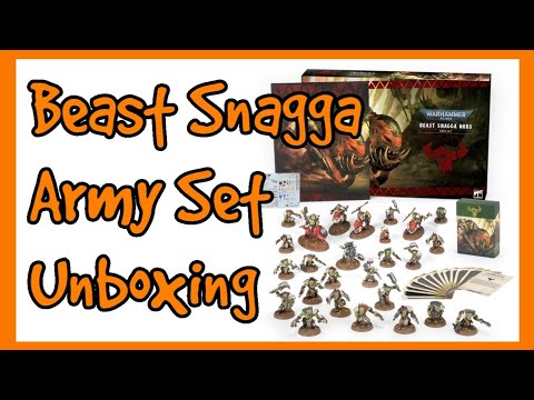 Beast Snagga Orks Army Set Unboxing with Special Snotling Guests!