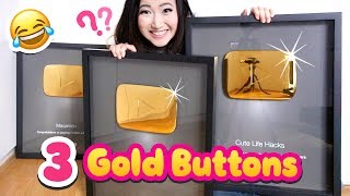 How I Got THREE Gold YouTube Play Buttons!!! 🙈 