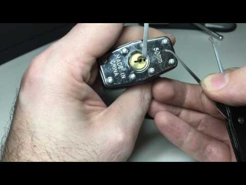 (133) Ausprobieren von Pickprofilen an einem Klapp-Dietrichset "Jackknife"