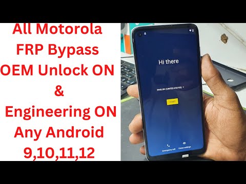 All Motorola FRP Bypass OEM Unlock ON & Engineering Mode ON Any Android 9,10,11,12 || moto frp