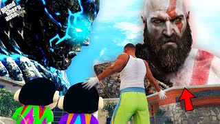 GTA 5 : Franklin Meets Kratos First Time To Kill Black Lava God In GTA 5 ! (GTA 5 Mods)