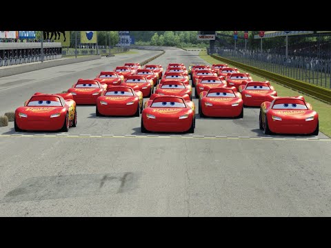 Koenigsegg Jesko vs Lightning McQueen Sports at Monza Full Course