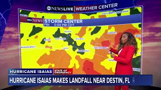 Hurricane Isaias makes landfall near Destin, Florida