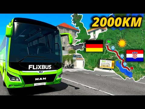 ETS2 Holiday Bus Trip (Frankfurt to Dubrovnik) Germany to Croatia | Euro Truck Simulator 2