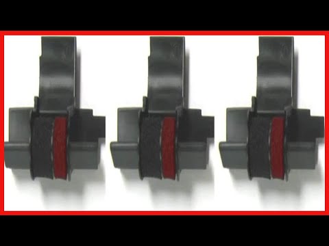 (3 Pack) COMPUMATIC Compatible/Replacement Calculator Ink Roller Black/Red IR-40T for Sharp EL-1750V
