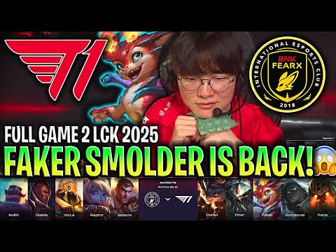 FAKER SMOLDER IS BACK!😱 - T1 vs BFX GAME 2 LCK SPRING 2025 W8D2 | T1 vs BNK FEARX G2 LCK 2025