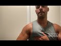 FLEXING AND OILING HIMSELF