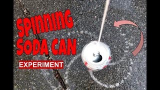 Spinning Soda Can Experiment! Water Flies Everywhere
