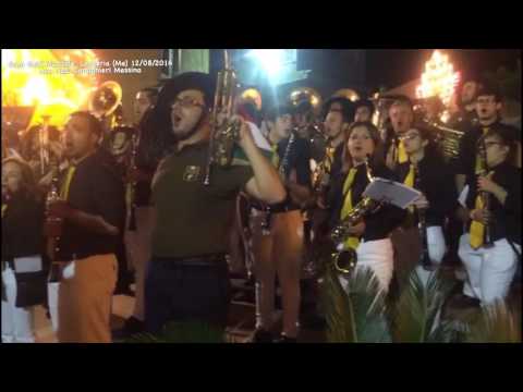 Inno di Mameli. Fanfara e Banda  al  Gran Galá Musicale   Larderia (Me) 12/08/2016