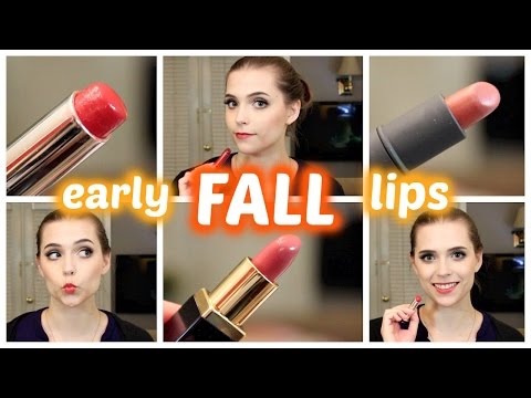 Top 5: early FALL lipsticks | drugstore and high end! Video