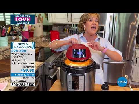 Wolfgang Puck 1000Watt Air Fryer Lid with Accessories