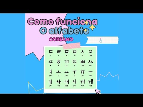 como funciona o alfabeto coreano