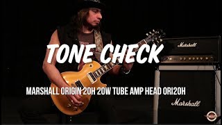 Video thumbnail for TONE CHECK: Marshall Origin 20H 20 Watt Tube Amp Head DEMO ORI20H by Cream City Music