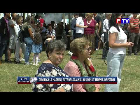 Duminică la Hârseni, sute de localnici au umplut terenul de fotbal