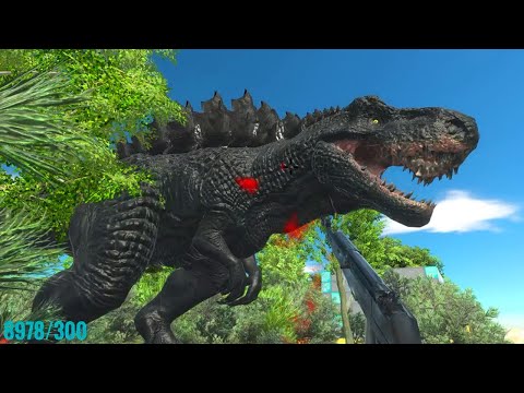 Survive in The Grasslands With GODZILLA TREX FPS Perspective - Animal Revolt Battle Simulator #26