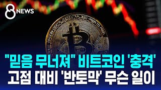 "믿음 무너져" 비트코인 '충격'…고점 대비 '반토막' 무슨 일이 / SBS 8뉴스