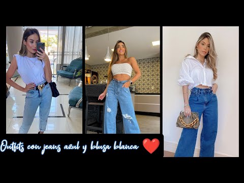 OUTFITS CON JEANS 2023 OUTFITS CON BLUSA BLANCA 2023 #outfits #ideasoutfits #outfitspantalon #jeans