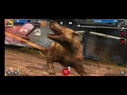 HYAENODON VS PHORUSRHACOS BATTLE/Jurassic World the game #91