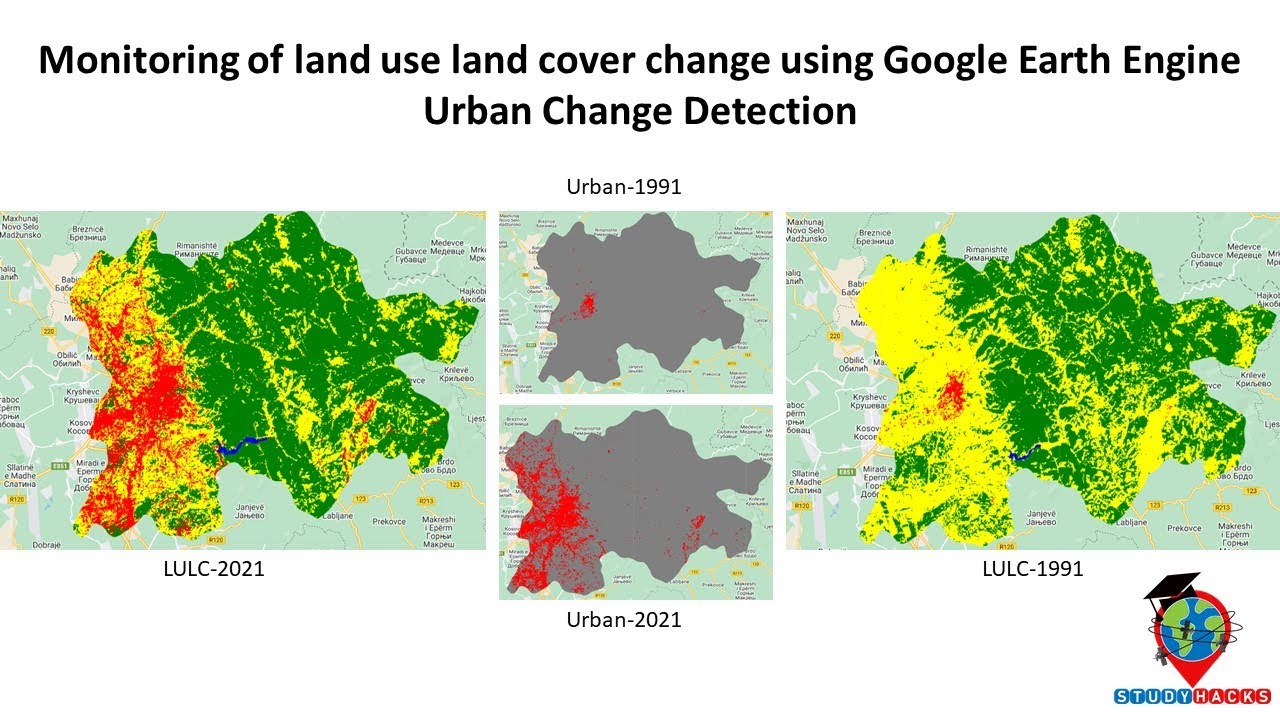 Change detection techniques for remote sensing applications using Google Earth Engine