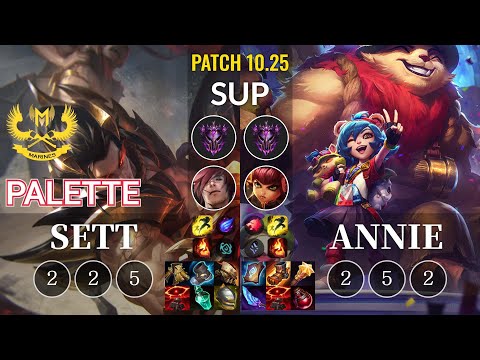 GAM Palette Sett vs Annie Sup - KR Patch 10.25