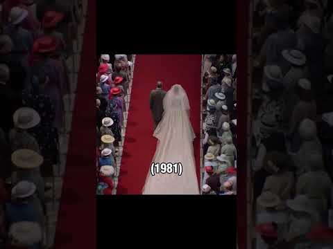 Princess Diana’s wedding dress now and in 1981 at her wedding #princessdiana #royalfamily #ladydiana